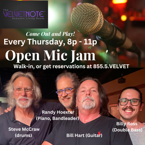 Thursday, May 30th:  Open Mic Jam Hosted by Owner Tamara Fuller