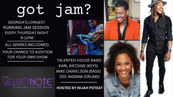 Thursday, March 6th:  Open Mic Jam Hosted by Nijah Poteat