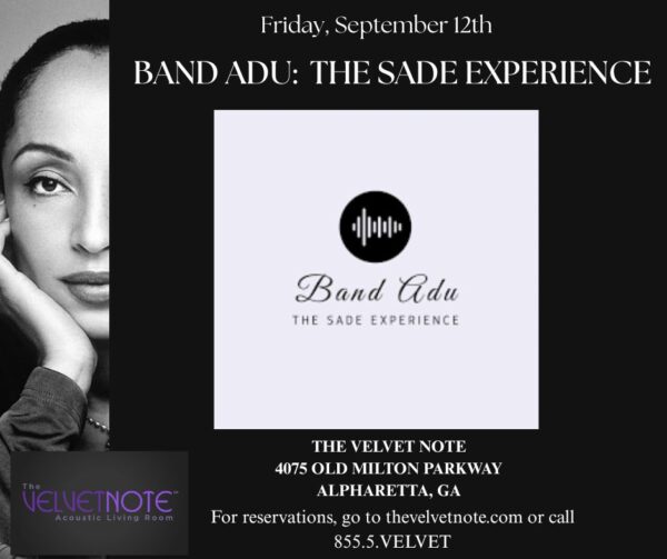 Friday, September 12th:  The Sade Experience  *** 6 SEATS LEFT!  ***