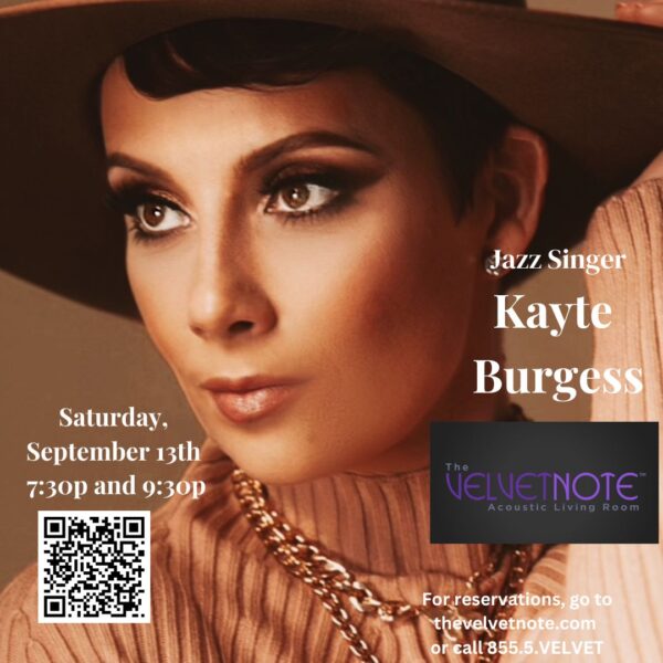 Saturday, September 13th:  Soulful Singer Kayte Burgess