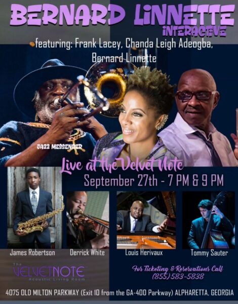 Saturday, September 27th:  Legendary Drummer Bernard Lynnette